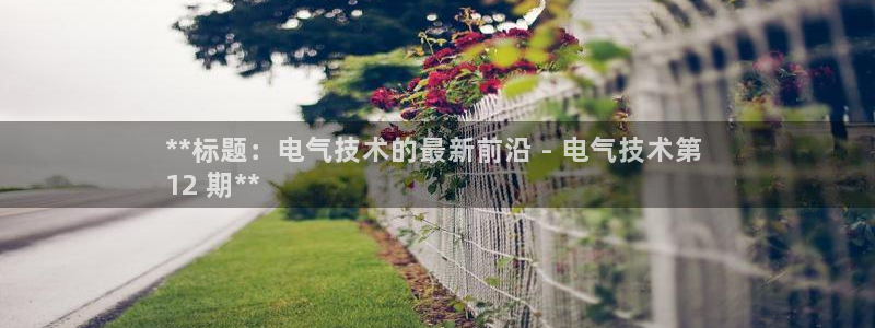 凯发首页登录：**标题：电气技术的最新前沿 - 电